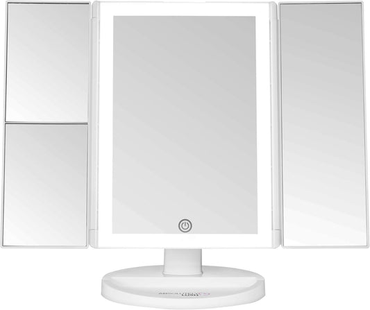 Espejo de Maquillaje con Luz LED Plegable